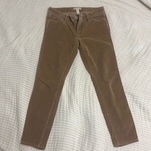 Banana Republic Skinny Corduroy Pants Women’s Tan Beige 26p Petite *Like New*